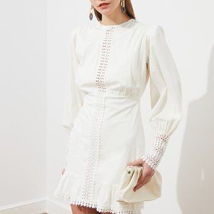 White Cotton Lace Dress